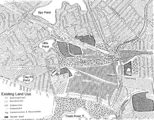 Cambridge land use map, medium size